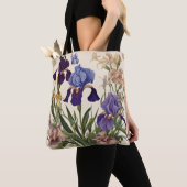 Tote Bag De Belles Fleurs Iris (De près)