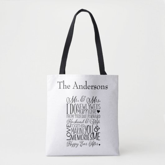 Tote Bag De délicieux jeunes mariés (Devant)