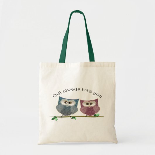 Tote Bag De hibou amour toujours art mignon vous, rose et (Devant)