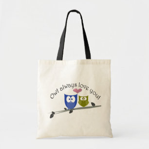 Tote Bag De hibou amour toujours, bande dessinée mignonne