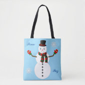 tote bag de hombre de nieve (Voorkant)