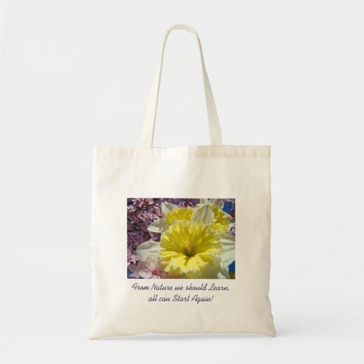 Tote Bag De la nature Apprenez tout peut recommencer Daffod (Devant)