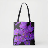 Tote Bag De magnifiques crocus floraux violets de printemps (Devant)