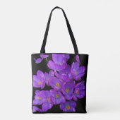 Tote Bag De magnifiques crocus floraux violets de printemps (Dos)