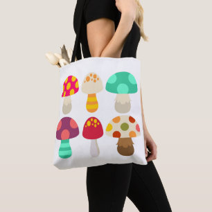 Tote Bag De mignons champignons colorés