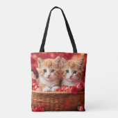Tote Bag De mignons chatons dans un panier de paille, (Dos)