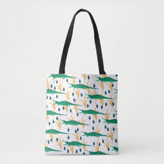 Tote Bag De mignons crocodiles sans couture motif. Animaux 