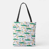 Tote Bag De mignons crocodiles sans couture motif. Animaux (Dos)