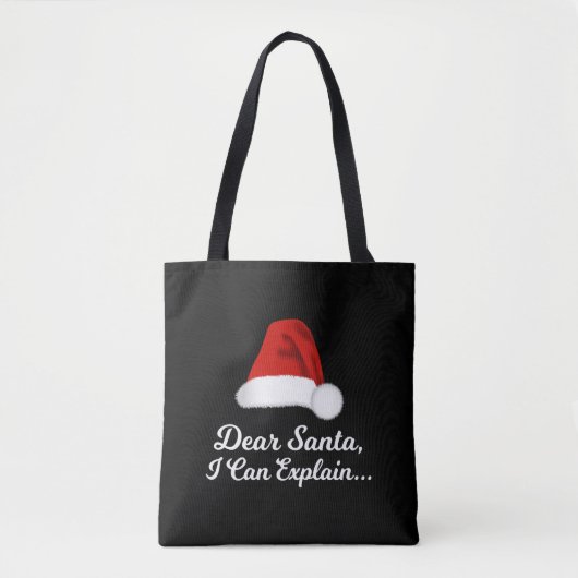 Tote Bag Dear Santa I Can Explain Funny (Devant)