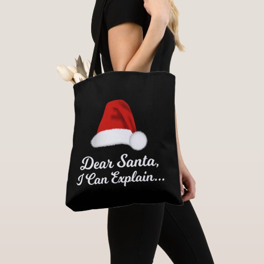 Tote Bag Dear Santa I Can Explain Funny (De près)