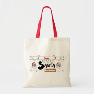 Tote Bag Dear Santa tote, Share the Magic of Christmas
