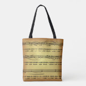 Tote Bag Débardeur ~ Feuille de musique ~ Arrière - plan d' (Dos)