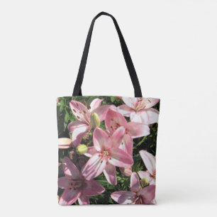 Tote Bag Début de l'été de lis asiatiques blancs roses