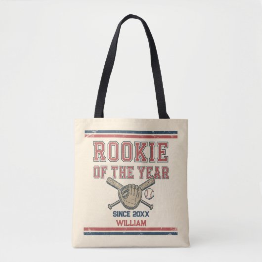 Tote Bag Débutant de l'année Baseball (Devant)