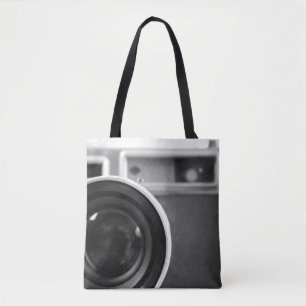 Tote Bag Décalage de la caméra Vintage noir et blanc
