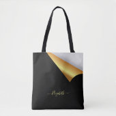 Tote Bag Déchets d'or noir de l'élégance moderne (Devant)
