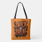Tote Bag Déchets orange OU TRAITEMENT Halloween (Dos)