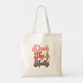 Tote Bag Deck Halls Retro Vacances de Noël Super (Dos)