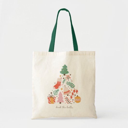 Tote Bag Deck Les Halls Arbre De Noël (Devant)