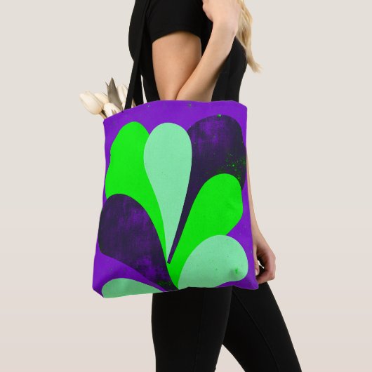 Tote Bag Déclaration botanique violette audacieuse (De près)