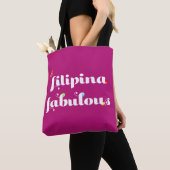Tote Bag Déclaration Fière et Fabuleuse de Filipina (De près)