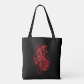 Tote Bag Déclaration gothique de tatouage de panthère rouge (Dos)