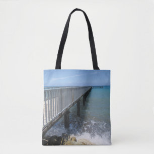 Tote Bag Déclencher des vagues sur la conception des quais