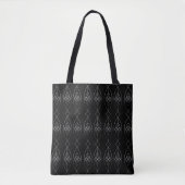 Tote Bag Déco Noir Et Argent (Devant)
