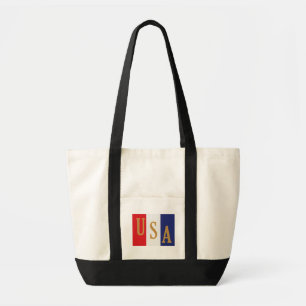 Tote Bag Décor à rayures USA