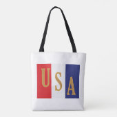 Tote Bag Décor à rayures USA (Dos)