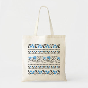 Tote Bag Décor croix de Cornflower bleu