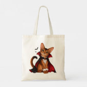 Tote Bag Decor Cute Abyssinian Cat Vampire Dracula (Dos)