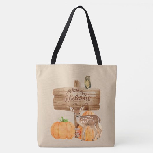 Tote Bag Décor d'automne de bienvenue (Devant)