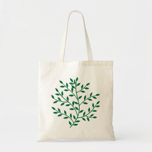 Tote Bag Décor de feuilles vertes feuilles (Devant)