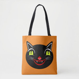 Tote Bag Décor Halloween vintage Chat Noir I