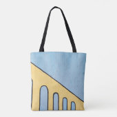 Tote Bag Décor jaune et bleu (Dos)
