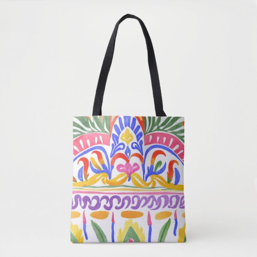 Tote Bag décor roumain traditionnel (Devant)