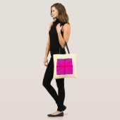 Tote Bag Décor Union Jack Fuchsia rose chaud (Devant (modèle))