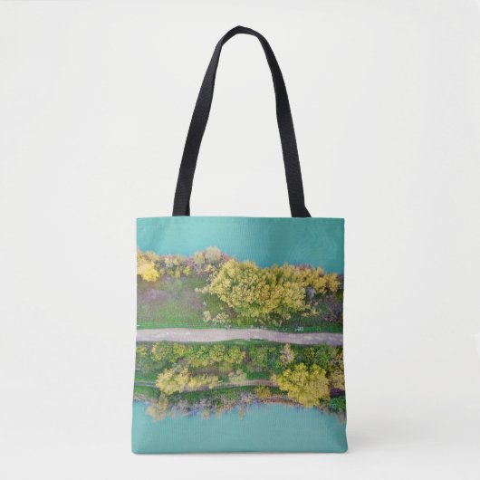 Tote Bag Décor vert, marron et jaune (Devant)