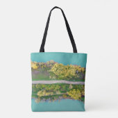 Tote Bag Décor vert, marron et jaune (Dos)