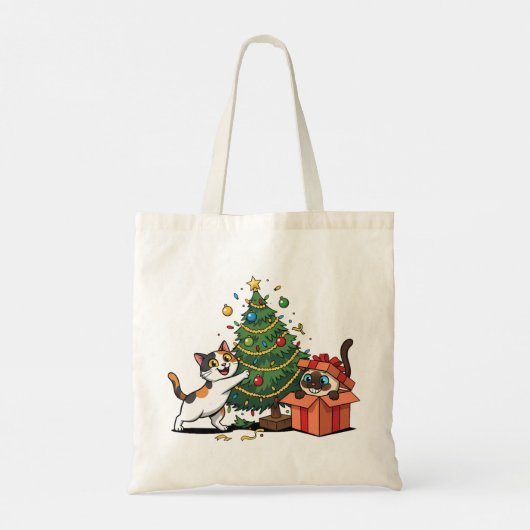 Tote Bag Décoration de l'arbre de Noël (Dos)