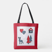 Tote Bag Décorations de Noël (Dos)