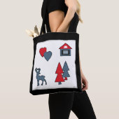 Tote Bag Décorations de Noël (De près)