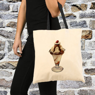 Tote Bag Décors de sundaes au chocolat chaud glacé vintage