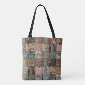 Tote Bag Découpe à patchwork, texture 3D. (Dos)