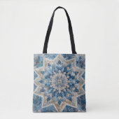 Tote Bag Découpe Kaleidoscope de flocon de neige rétro (Devant)