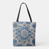 Tote Bag Découpe Kaleidoscope de flocon de neige rétro (Dos)