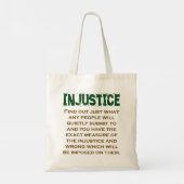 Tote Bag Découvrez Ce Que N'Importe Qui - Citation D'Injust (Dos)