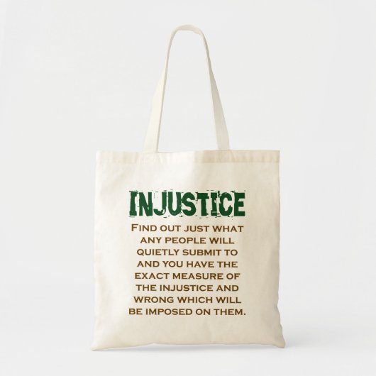 Tote Bag Découvrez Ce Que N'Importe Qui - Citation D'Injust (Devant)
