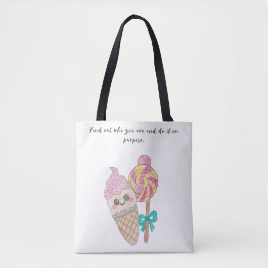Tote Bag "Découvrez qui vous êtes et faites-le exprès." (Devant)